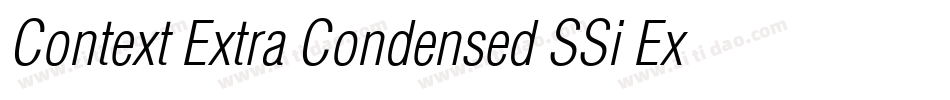 Context Extra Condensed SSi Extra Condensed字体转换